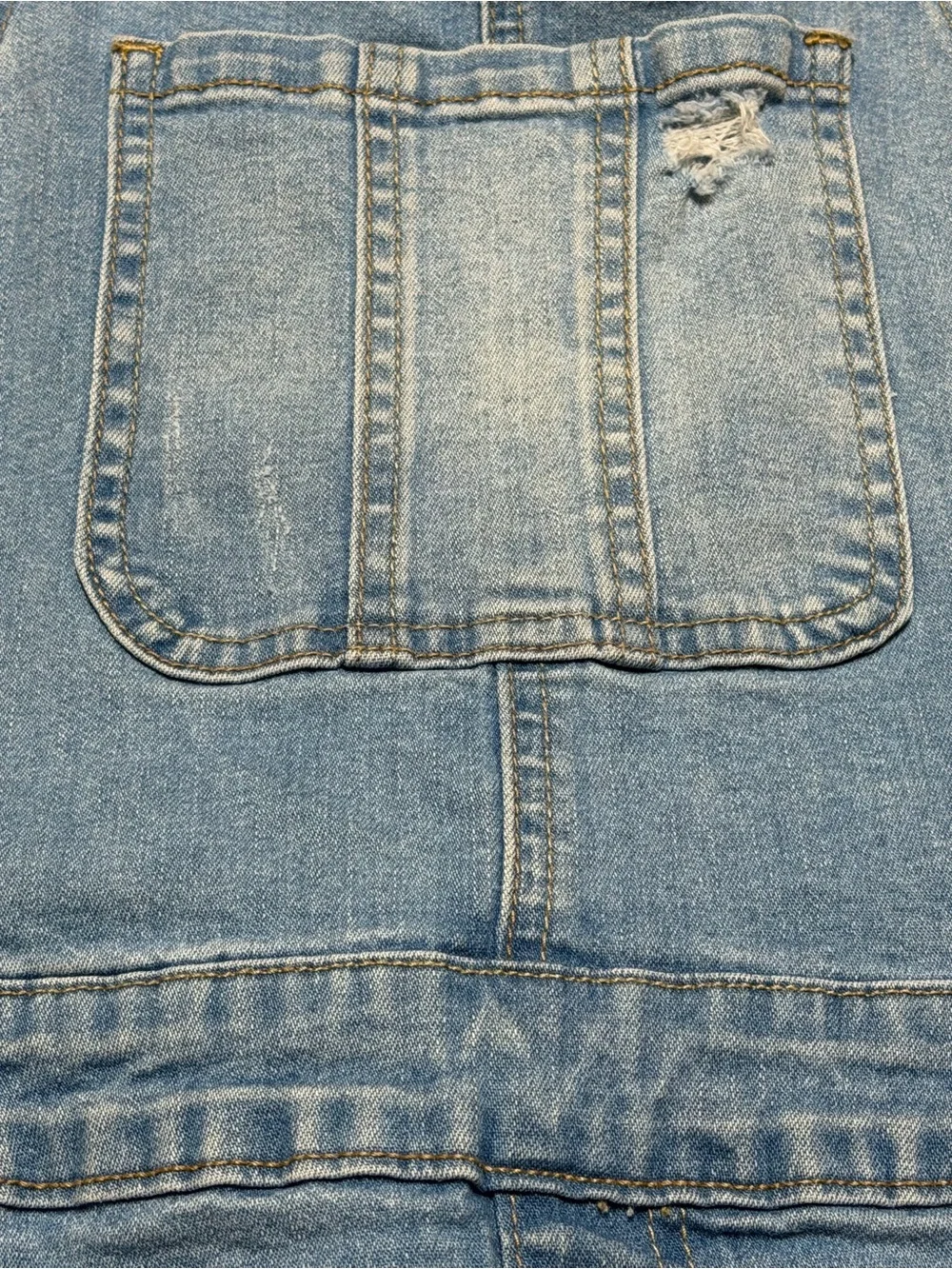 Justice Lace Shortalls Girls 18 Youth Light Wash Denim Overalls Shorts Kids